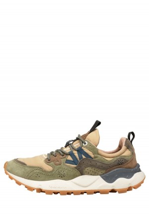 Flower Mountain Yamano 3 Sneakers Herren Grün Beige | YDC1965IF