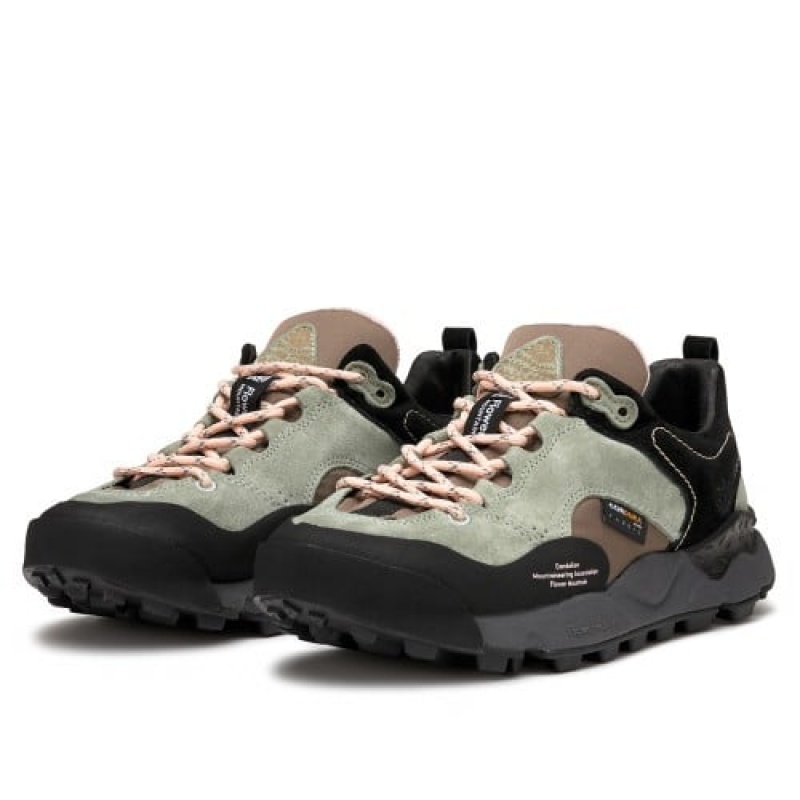 Flower Mountain Back Country Hkdelic Sneakers Herren Schwarz Grün | FYR4576MI