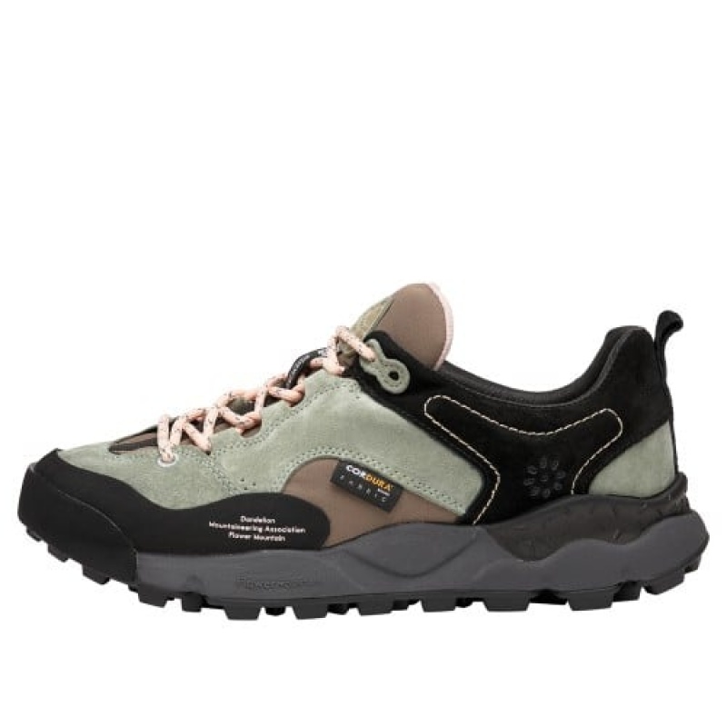 Flower Mountain Back Country Hkdelic Sneakers Herren Schwarz Grün | FYR4576MI