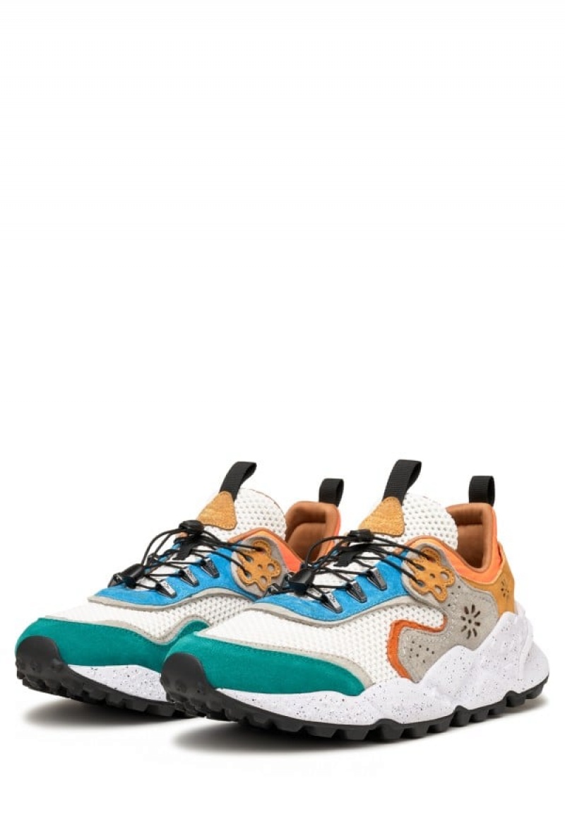 Flower Mountain Kotetsu Hooks Sneakers Herren Weiß Grün | RHI2270JA