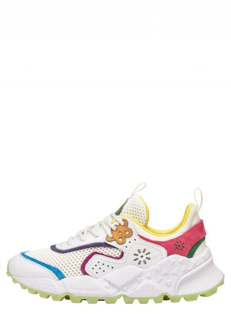 Flower Mountain Kotetsu Sneakers Damen Weiß Fuchsie | AVK5320HD