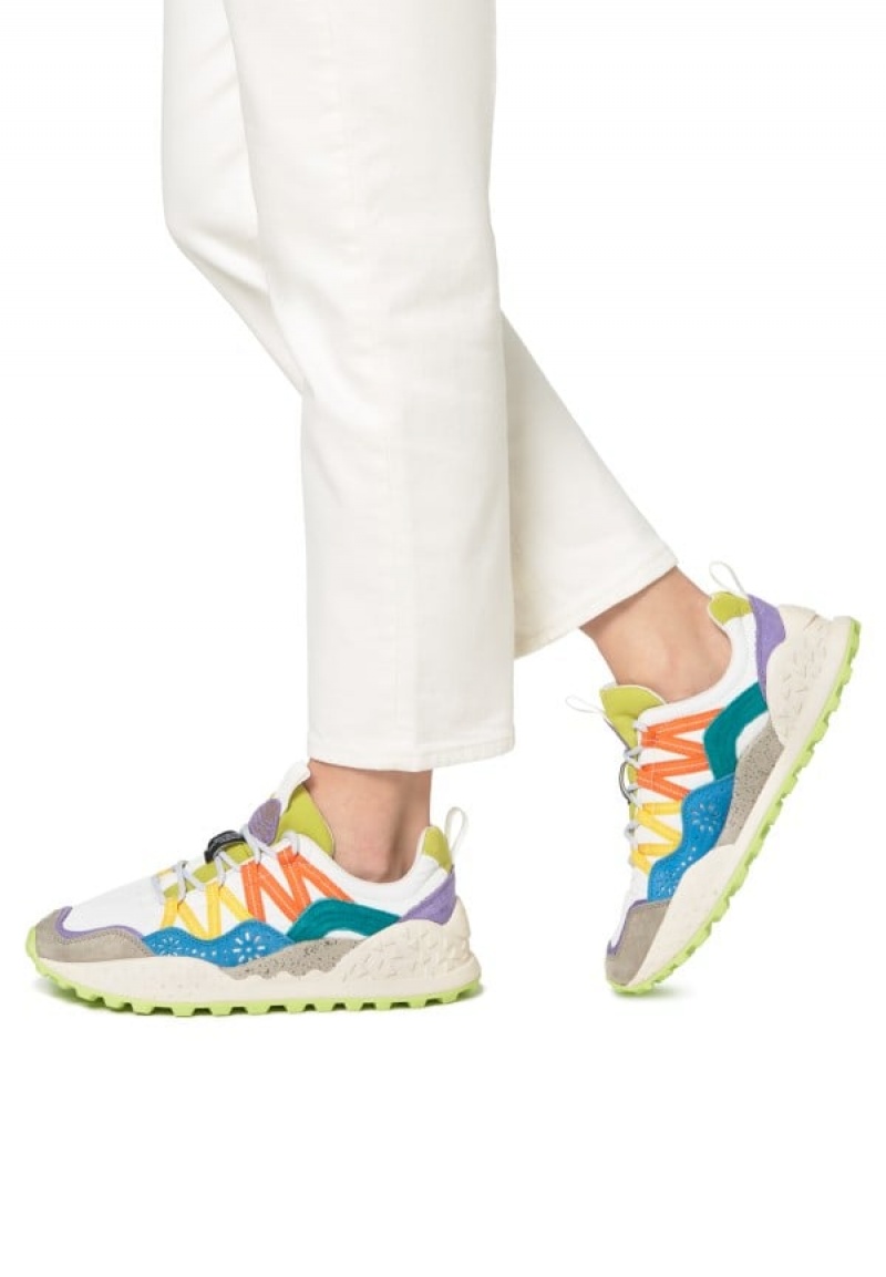 Flower Mountain Washi Sneakers Damen Grau Weiß | EMR9033SI