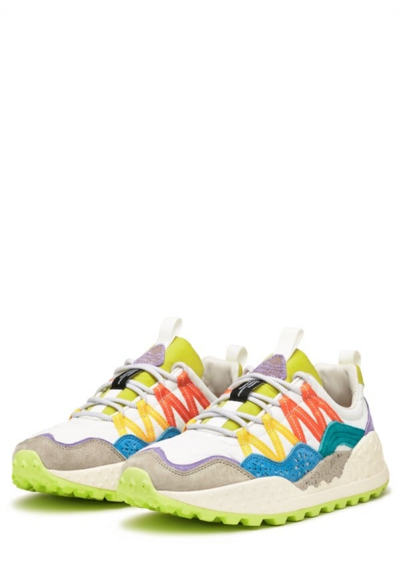 Flower Mountain Washi Sneakers Damen Grau Weiß | EMR9033SI