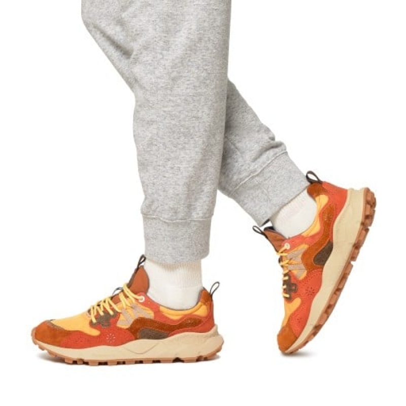 Flower Mountain Yamano 3 Hkdelic Sneakers Herren Braun Orange | YGF6251ZK