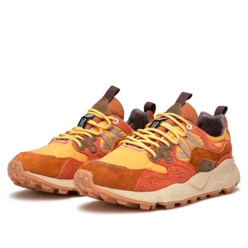 Flower Mountain Yamano 3 Hkdelic Sneakers Herren Braun Orange | YGF6251ZK