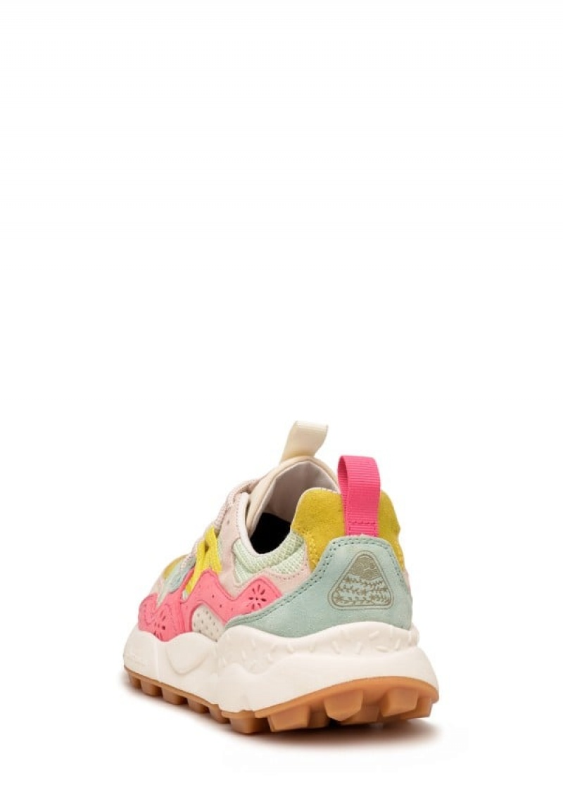 Flower Mountain Yamano 3 Sneakers Damen Rosa Türkis | PUU8386RF