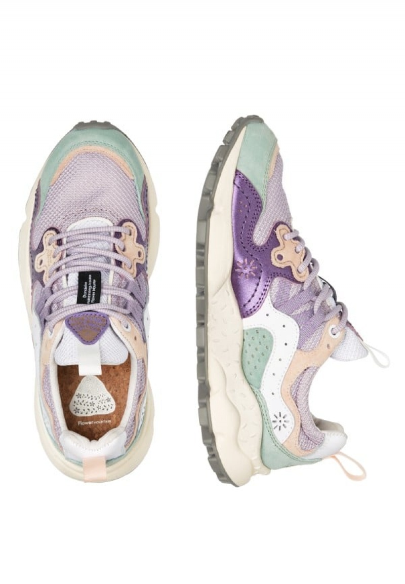 Flower Mountain Yamano 3 Sneakers Damen Lila Türkis | HZM6297VN