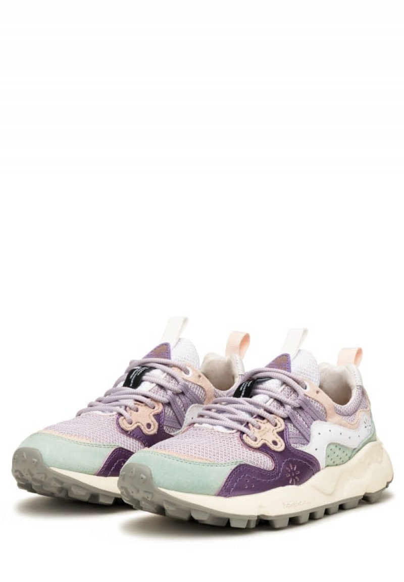 Flower Mountain Yamano 3 Sneakers Damen Lila Türkis | HZM6297VN