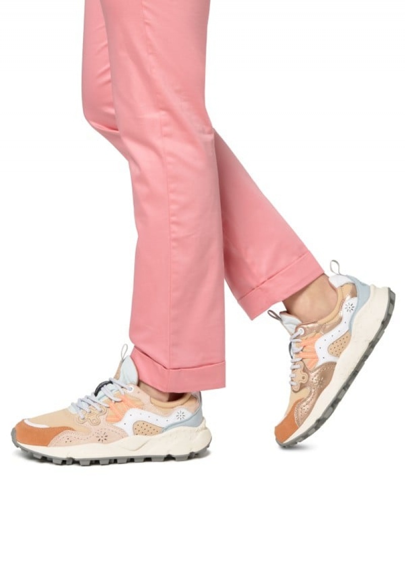 Flower Mountain Yamano 3 Sneakers Damen Rosa Beige | OXP157ZH