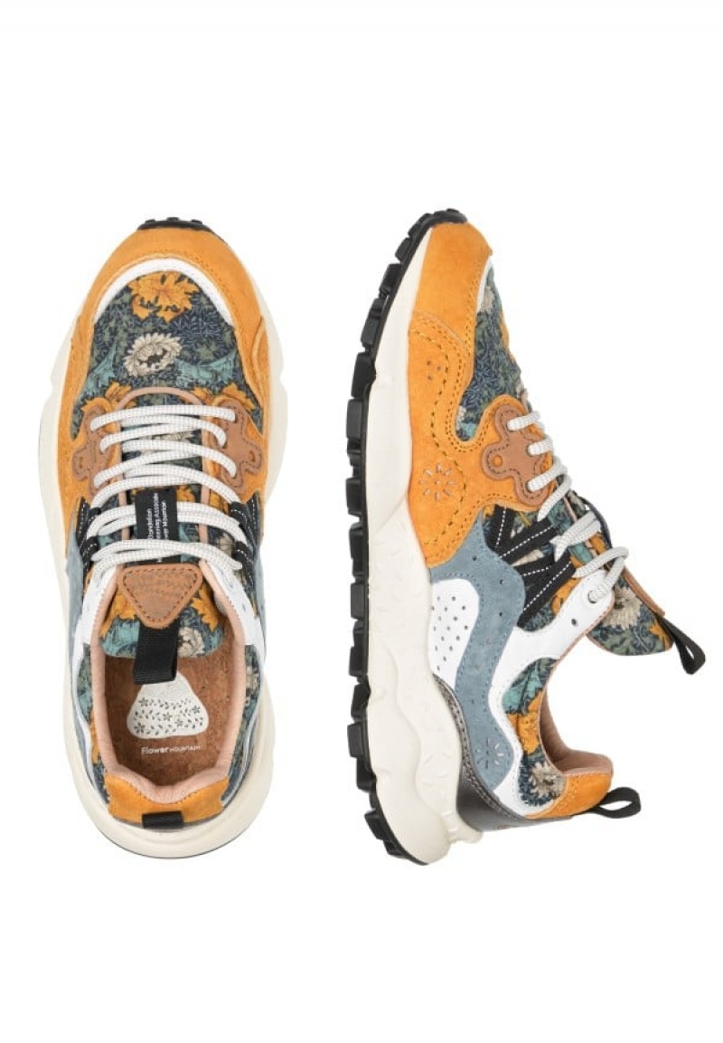 Flower Mountain Yamano 3 Sneakers Damen Orange Hellblau | BBG4968RR