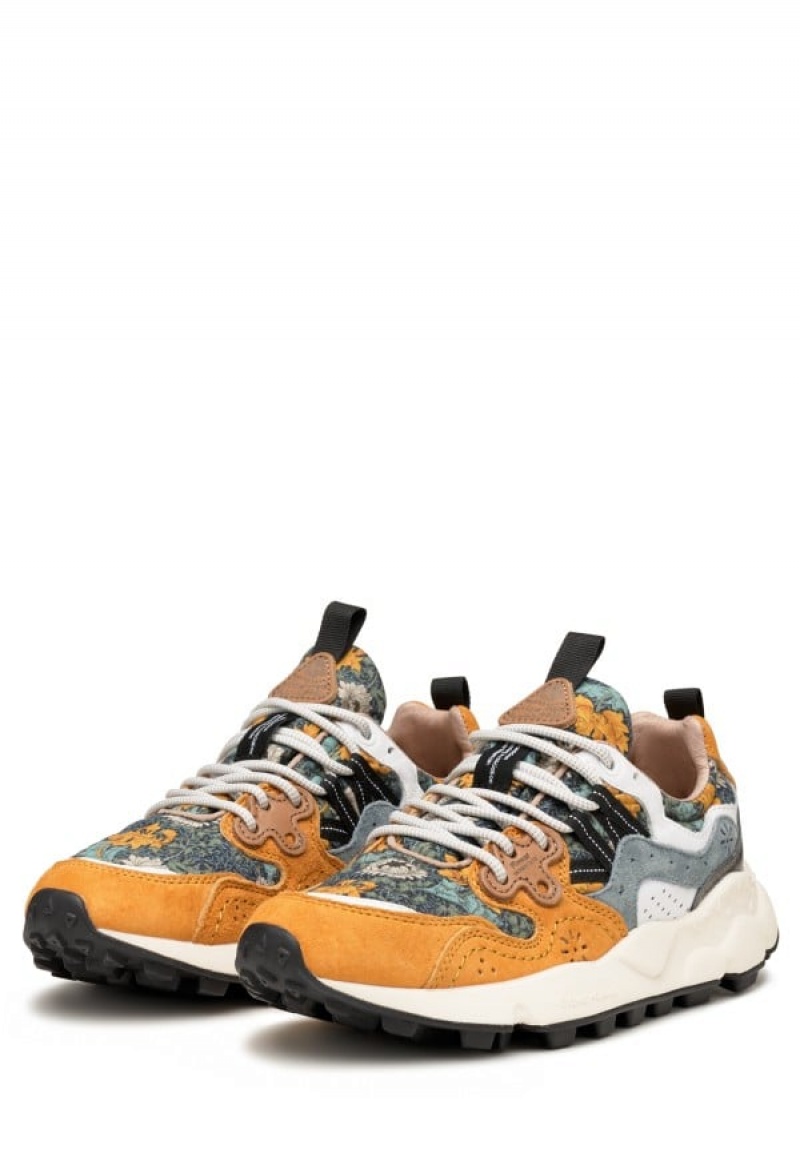 Flower Mountain Yamano 3 Sneakers Damen Orange Hellblau | BBG4968RR