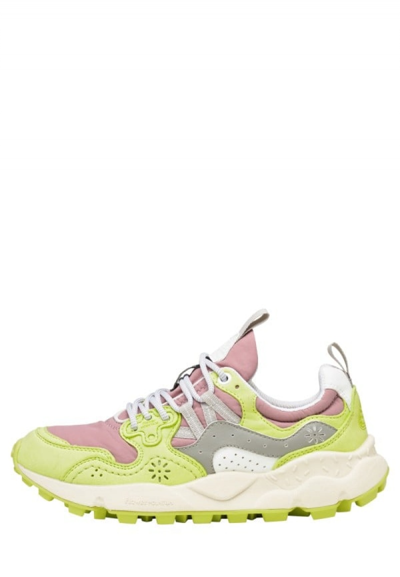 Flower Mountain Yamano 3 Sneakers Damen Hellgrün Lila | DKO8781OB