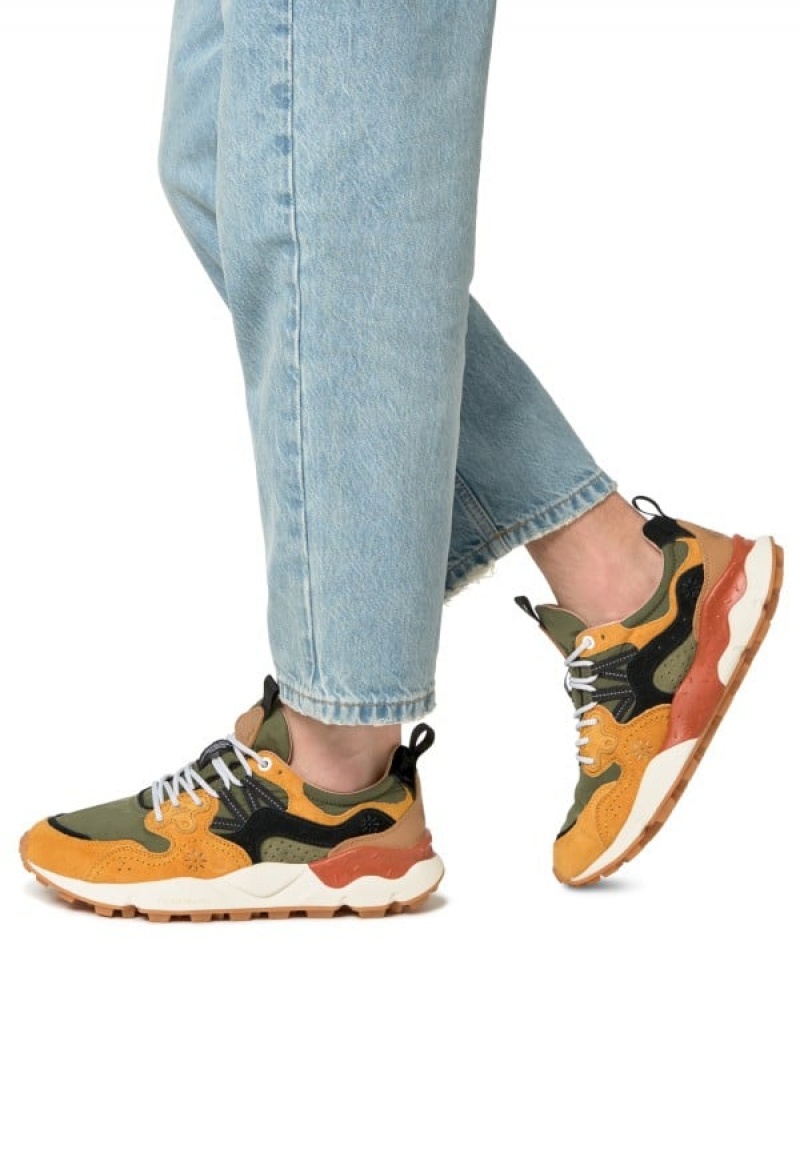 Flower Mountain Yamano 3 Sneakers Herren Orange Grün | SFC7698AP