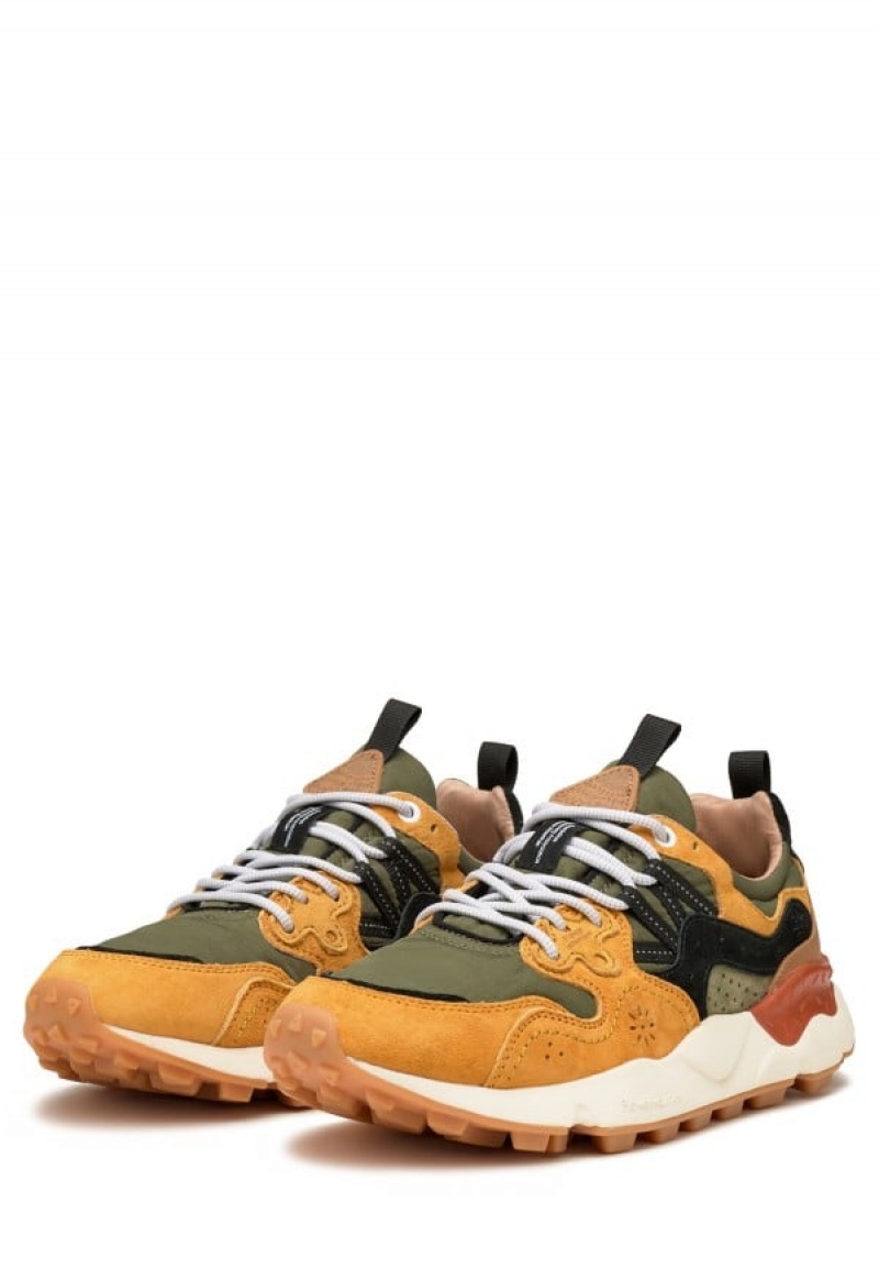 Flower Mountain Yamano 3 Sneakers Herren Orange Grün | SFC7698AP