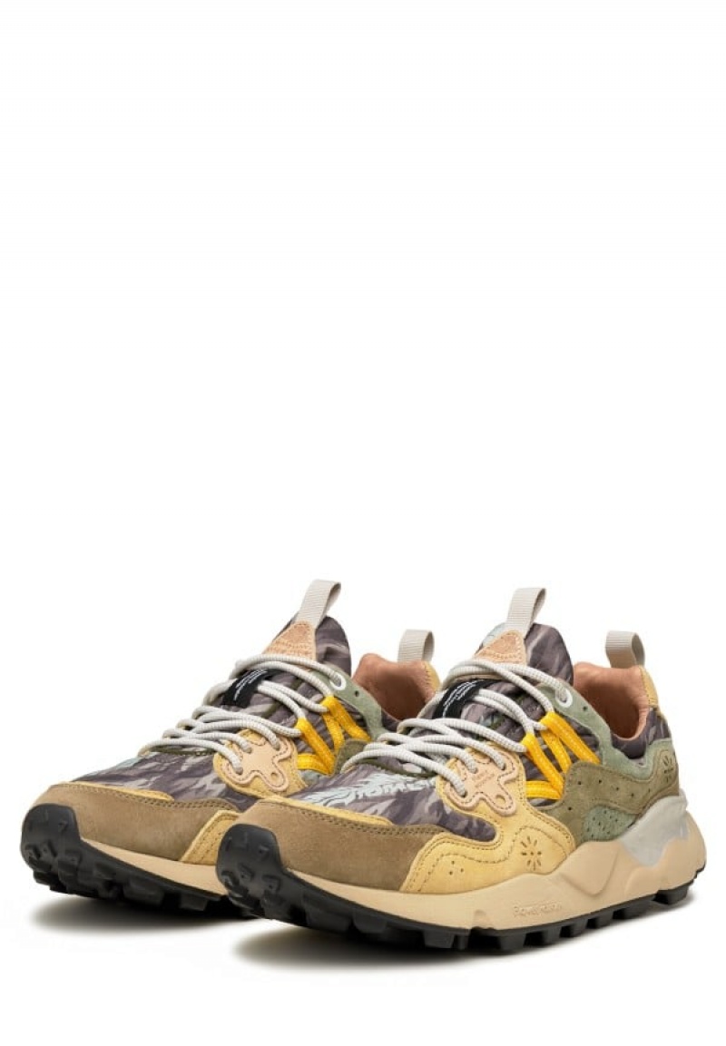 Flower Mountain Yamano 3 Sneakers Herren Grün Beige | BTT6616IF